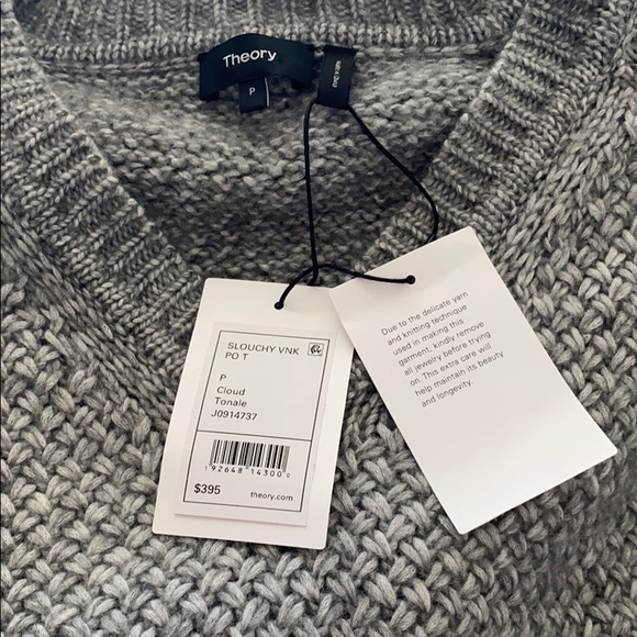 Theory grey cloud basket weave sweater - Picture 4 of 4